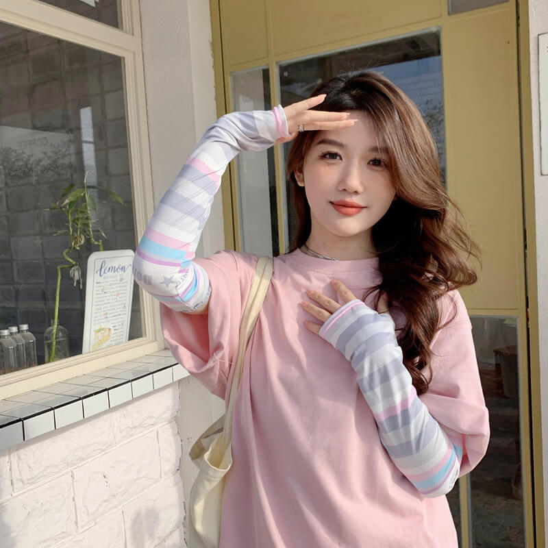 Ice silk sunscreen loose and thin breathable sleeves