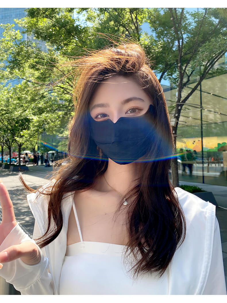 3D ice silk sun protection V-shaped mask