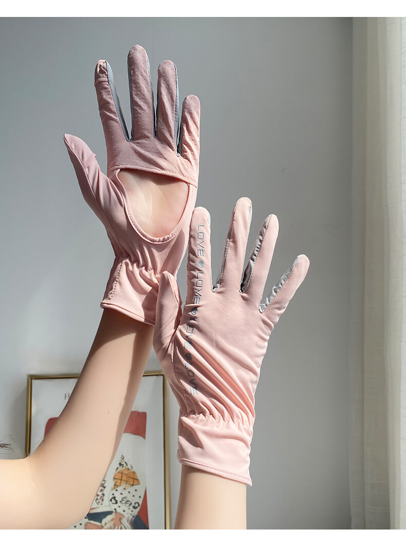 Summer sunscreen thin outdoor ice silk gloves