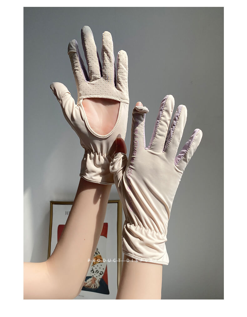 Summer Outdoor UV Protection Thin Ice Silk Gloves