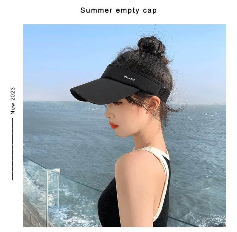 Men's and women's outdoor sports sunshade can tie ponytail empty hat