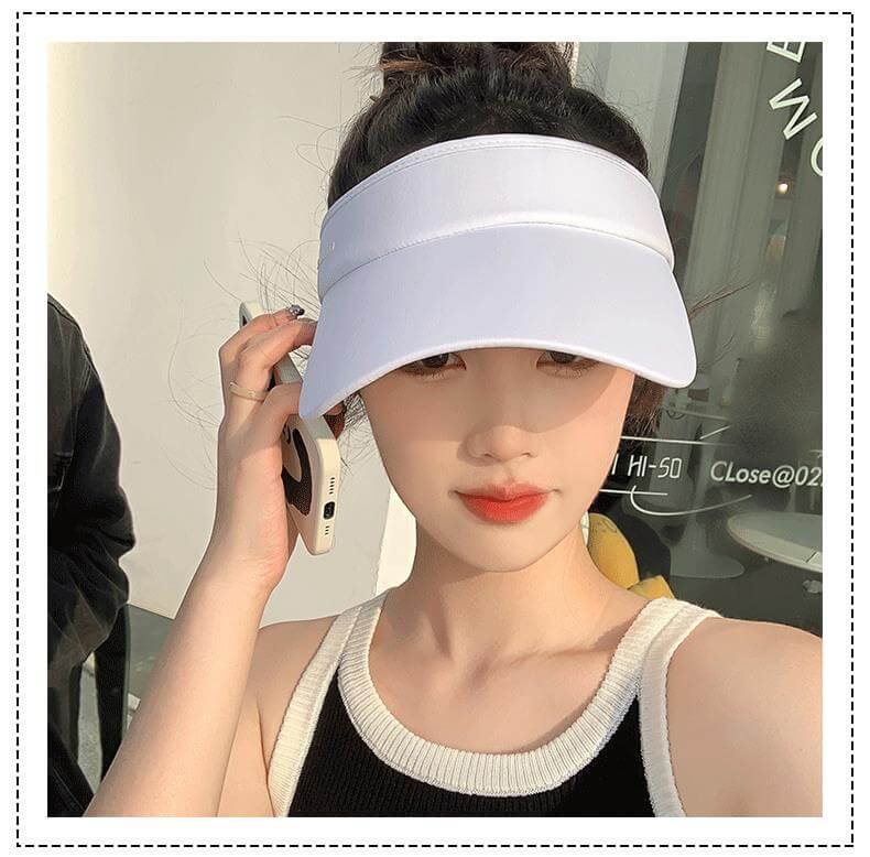 unisex outdoor sports sun visor cap with ponytail hole