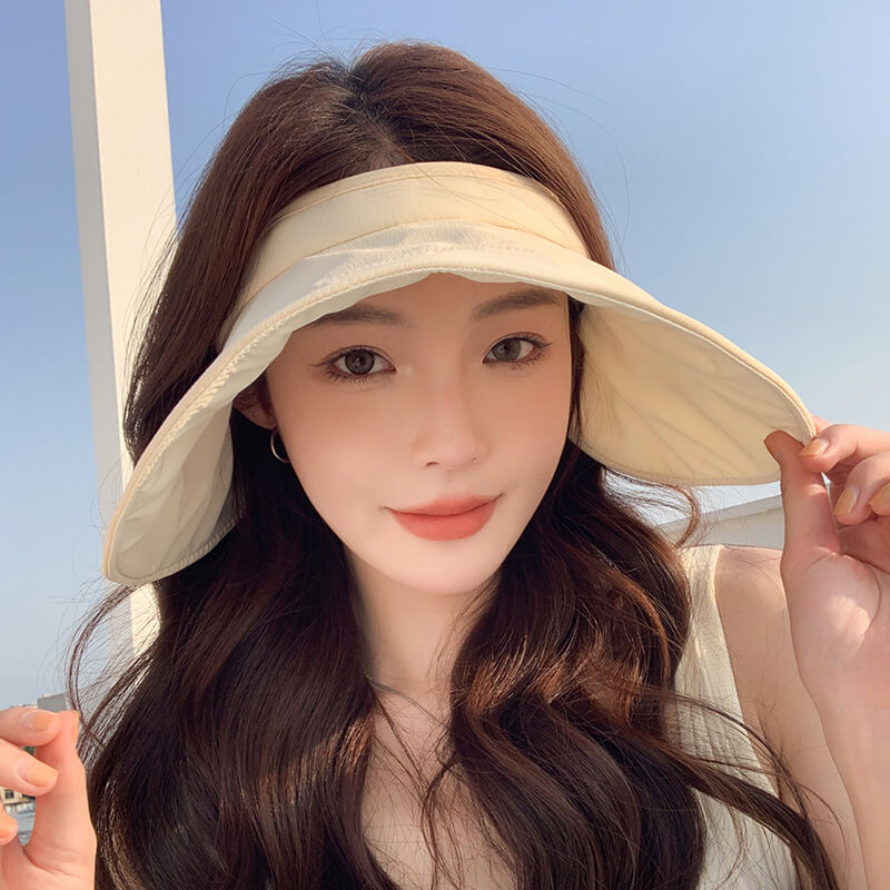 Quick-drying side face sunscreen sunshade empty hat