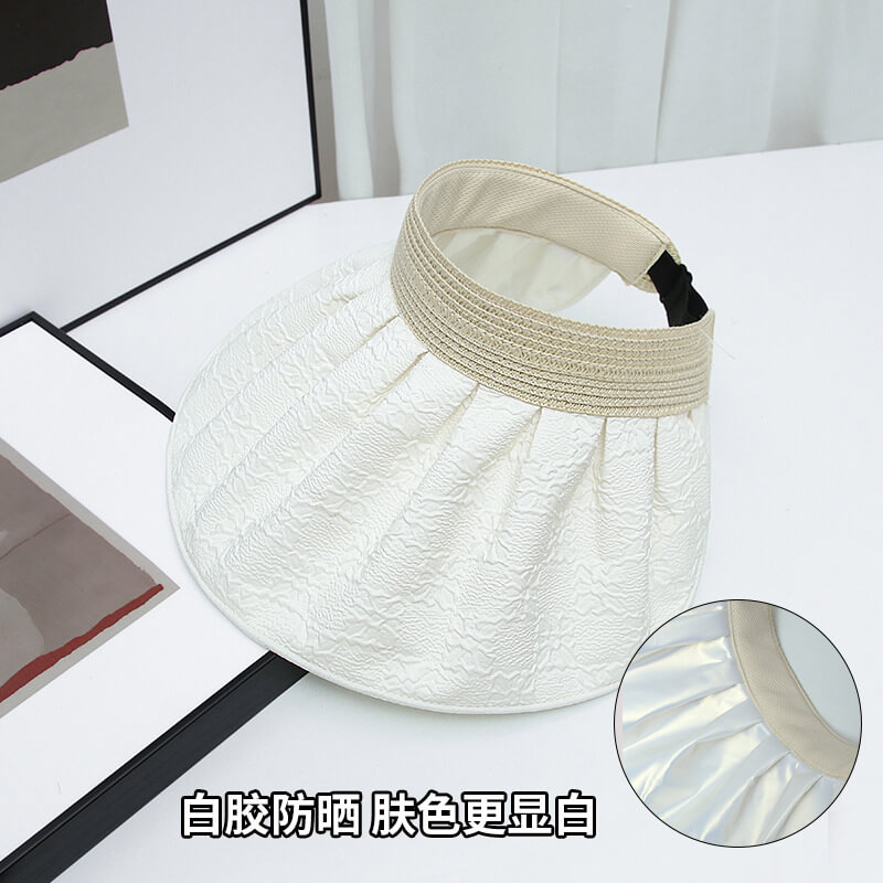 Japanese style double-sided white plastic shell empty top hat