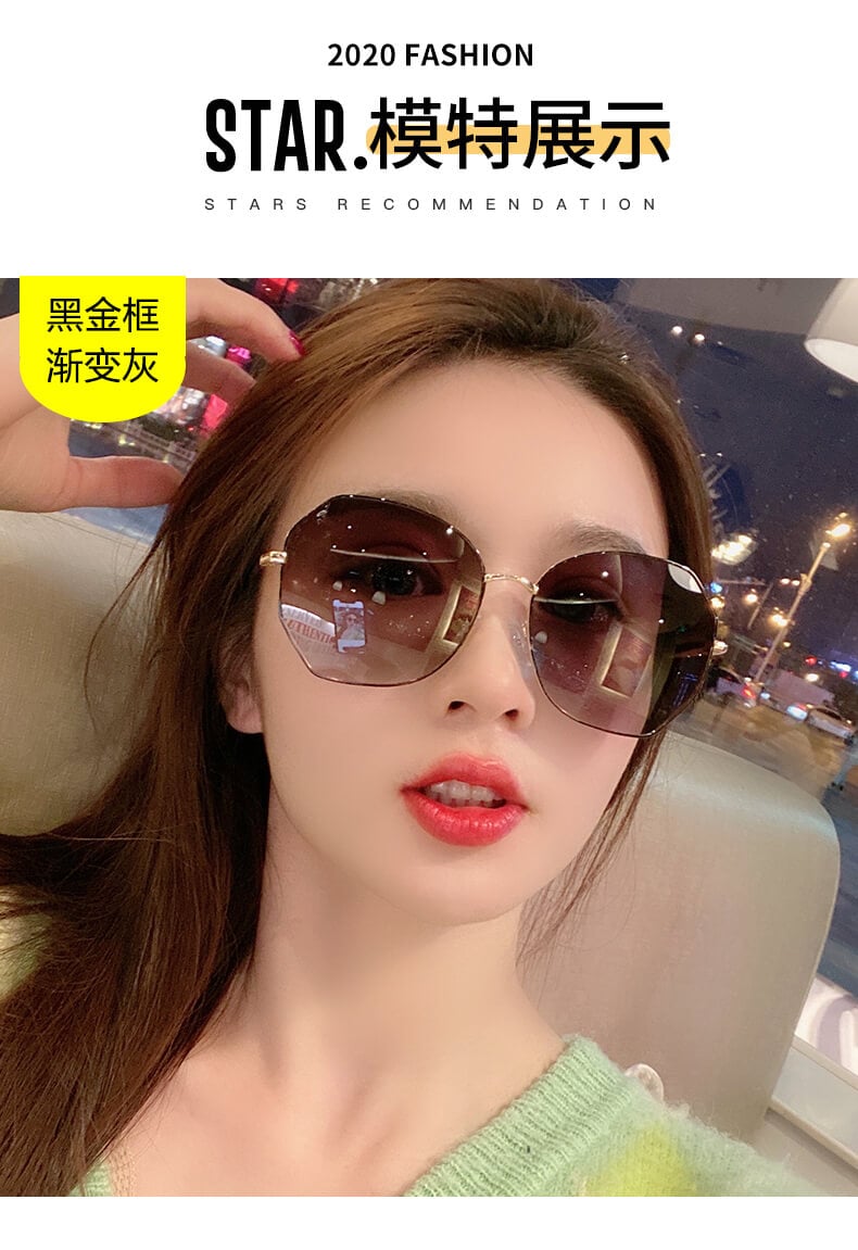 Korean style round UV protection polarized sunglasses