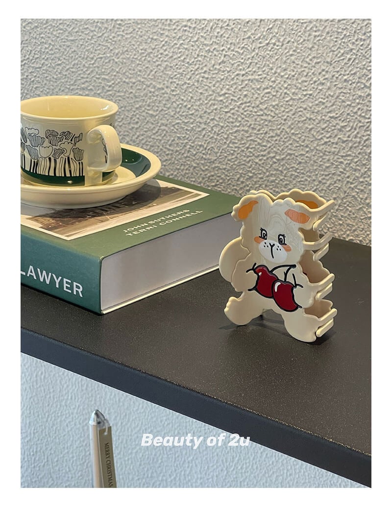 Cute cartoon cherry rabbit with high-end grip