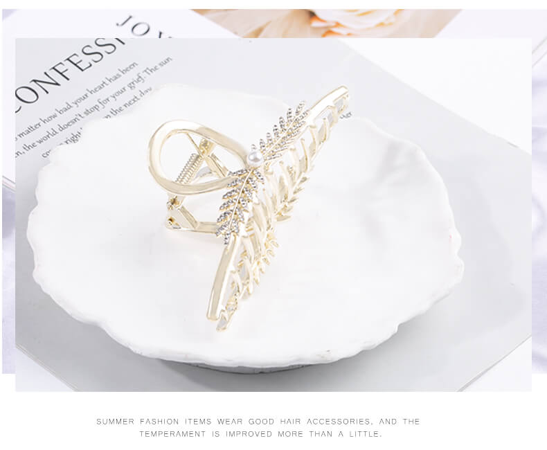 Light luxury wheat ear temperament dish hair clip shark clip