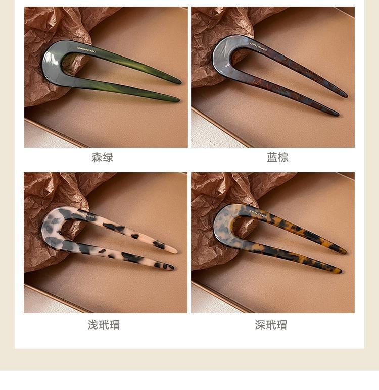 New Chinese style high-end acetic acid U-shaped hairpin with ball head