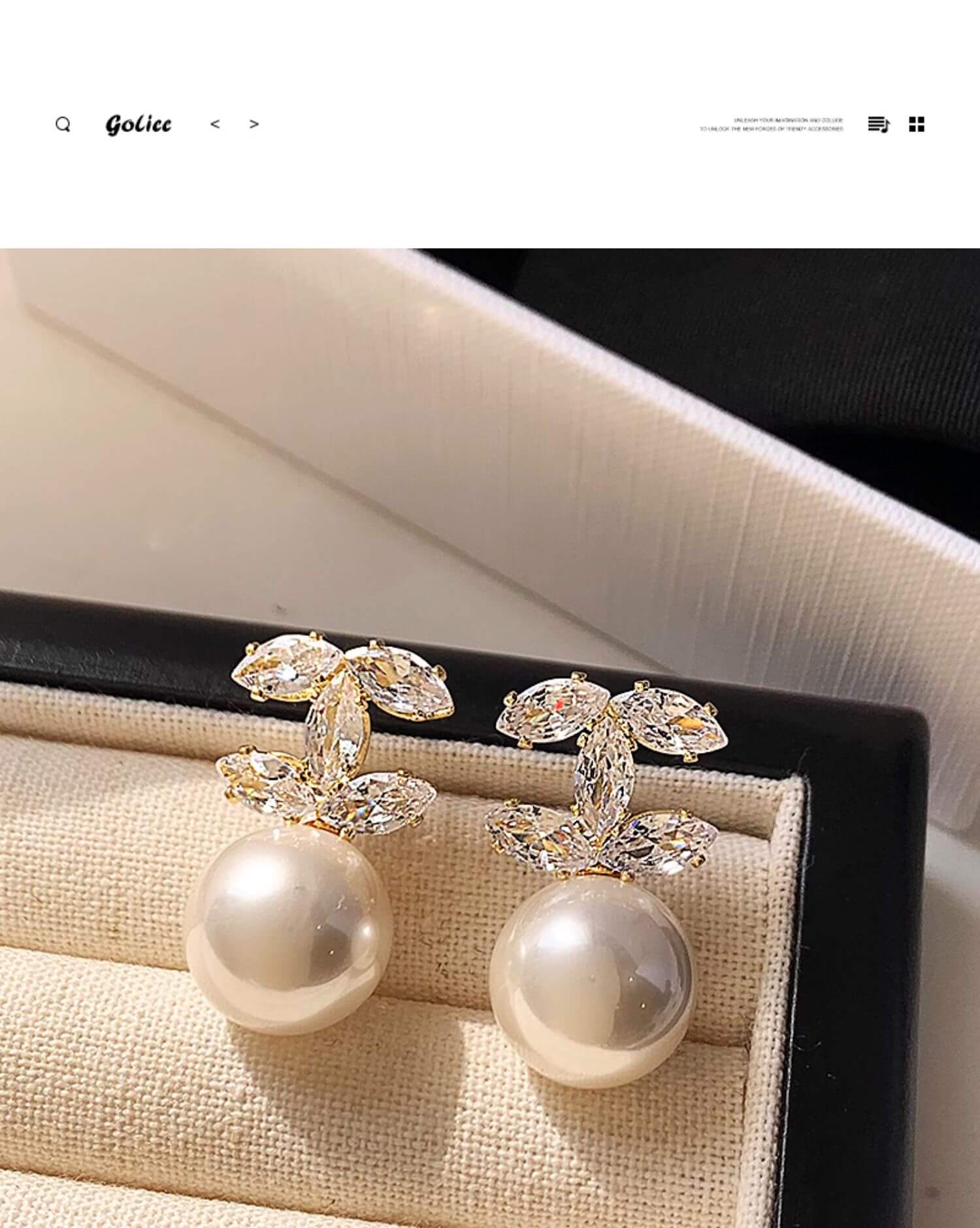 小香風雙C珍珠耳釘女輕奢高級感獨特耳環