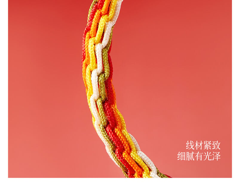 《柿柿如意》輪回五彩繩編織手繩