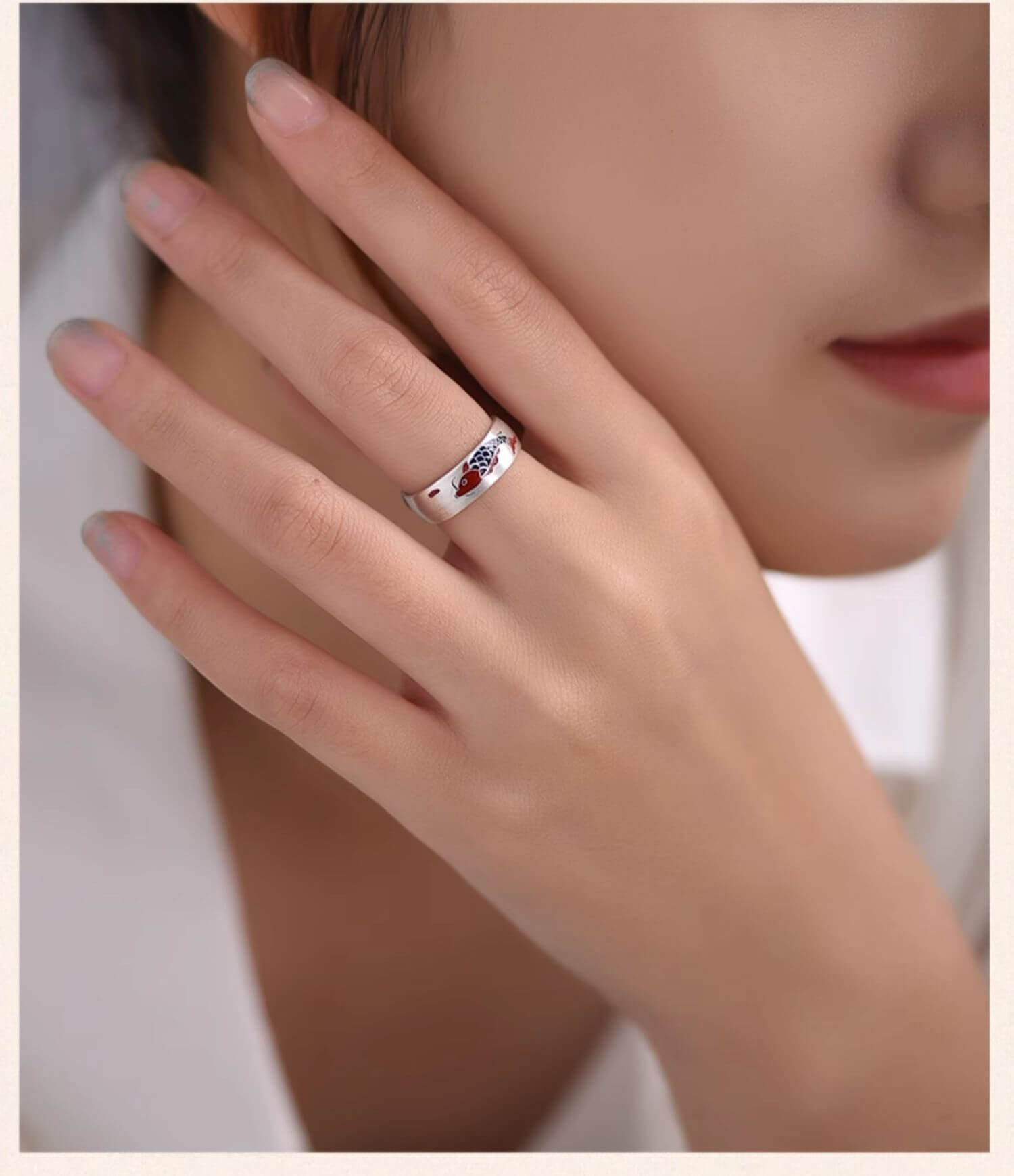 「Lucky Koi」 925 Silver Cloisonné Koi Ring