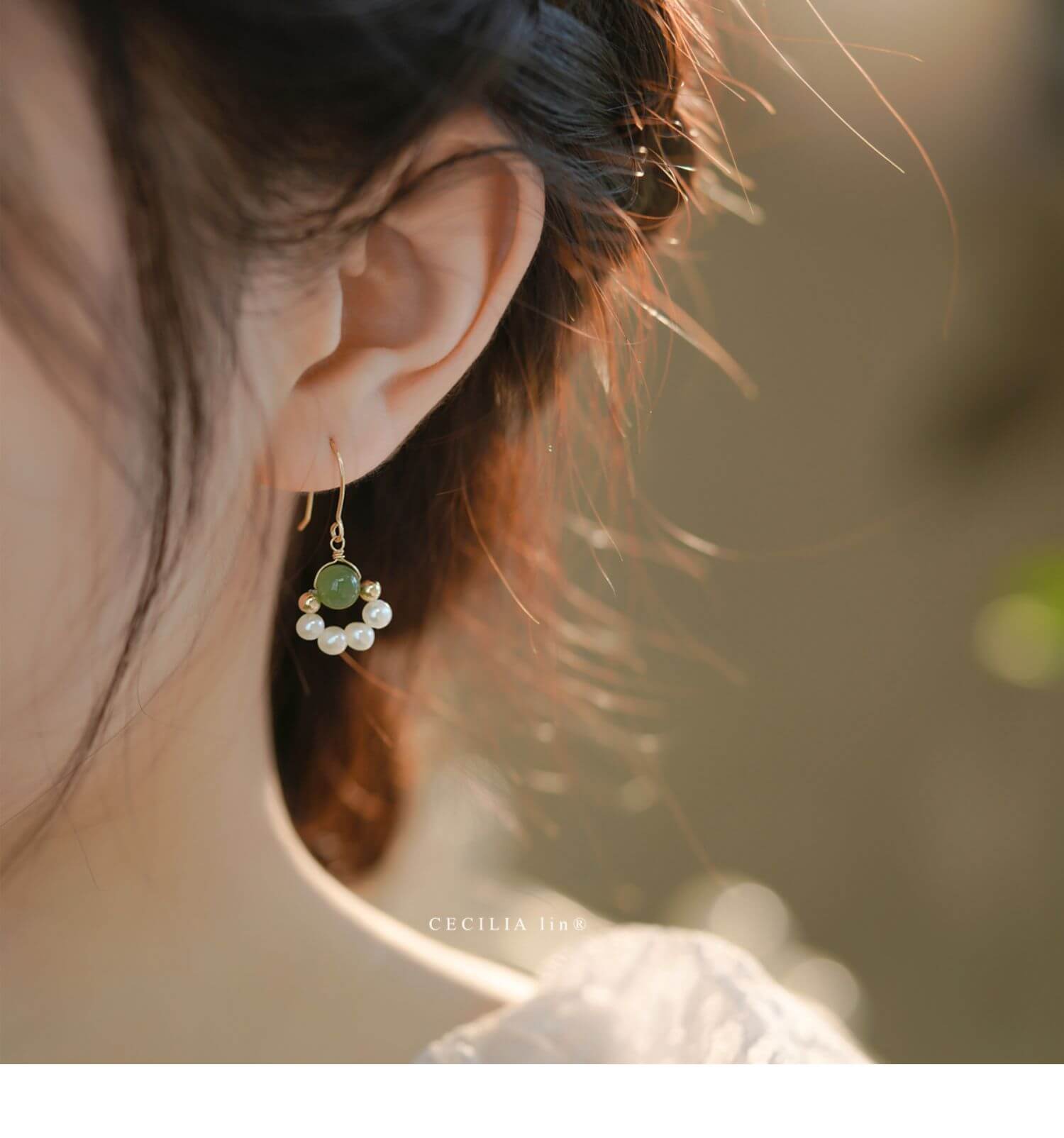 Natural Hetian Jade, Jadeite, and Pearl Earrings/Ear Clips