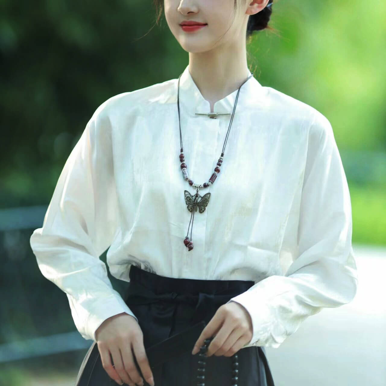 New Chinese-style Necklace Antique-style Clouds and Tassel Horse-face Skirt Accessory