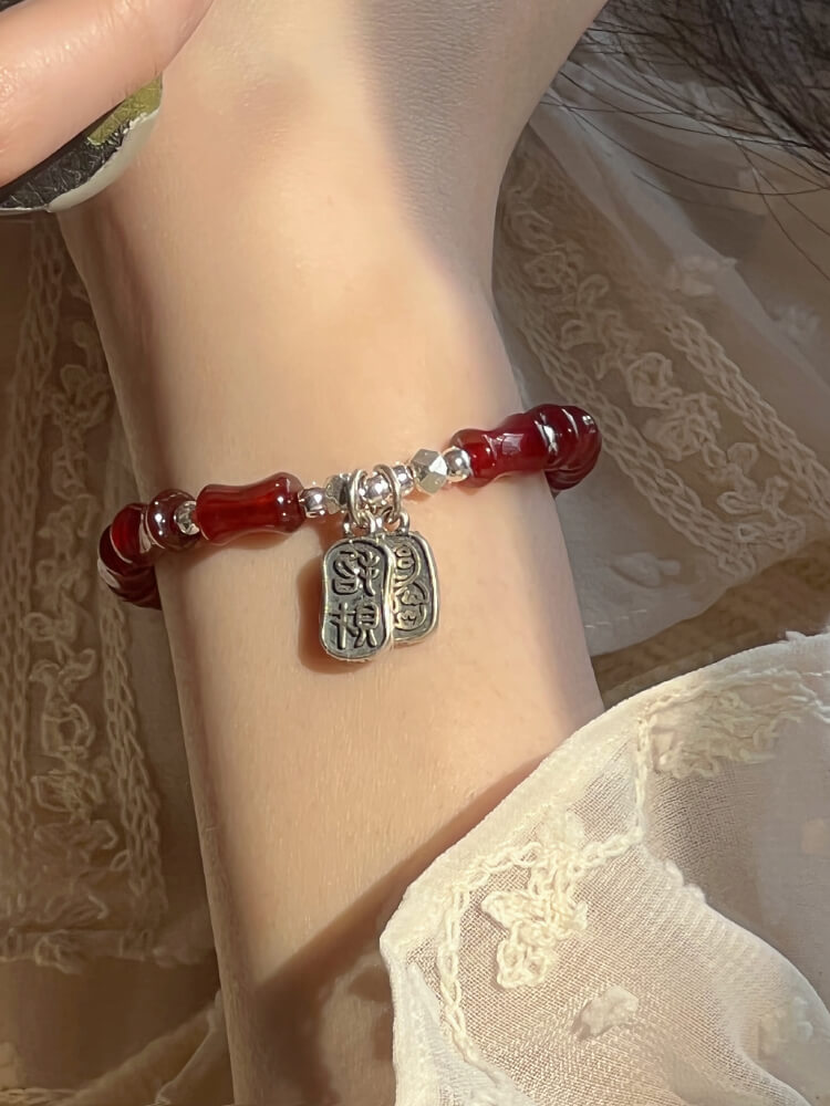 [Rising Prosperity] Red Agate Fortune Cat Bracelet