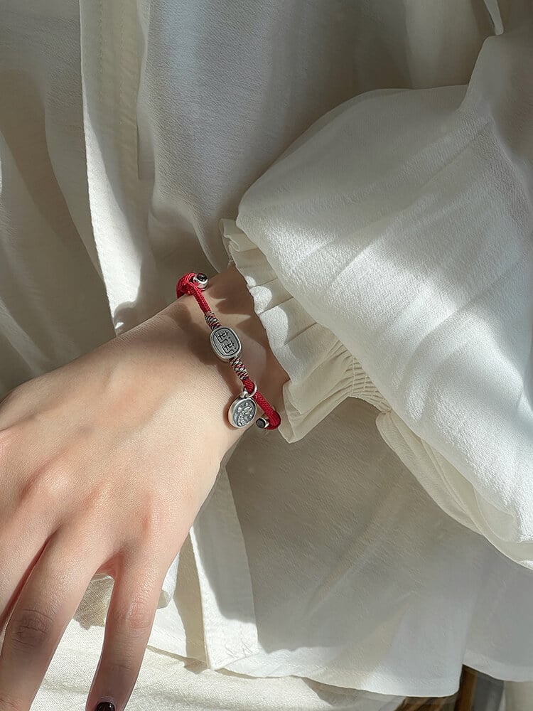 《Lucky Dragon》 Zodiac Dragon Good Luck Continuous Year of the Red Rope Bracelet